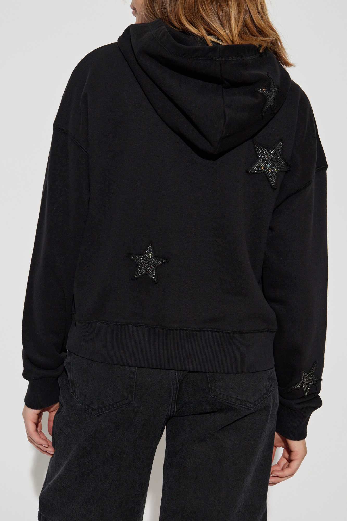 Zadig & Voltaire Knitwear With Hooded Design And Star Embellishments In Black