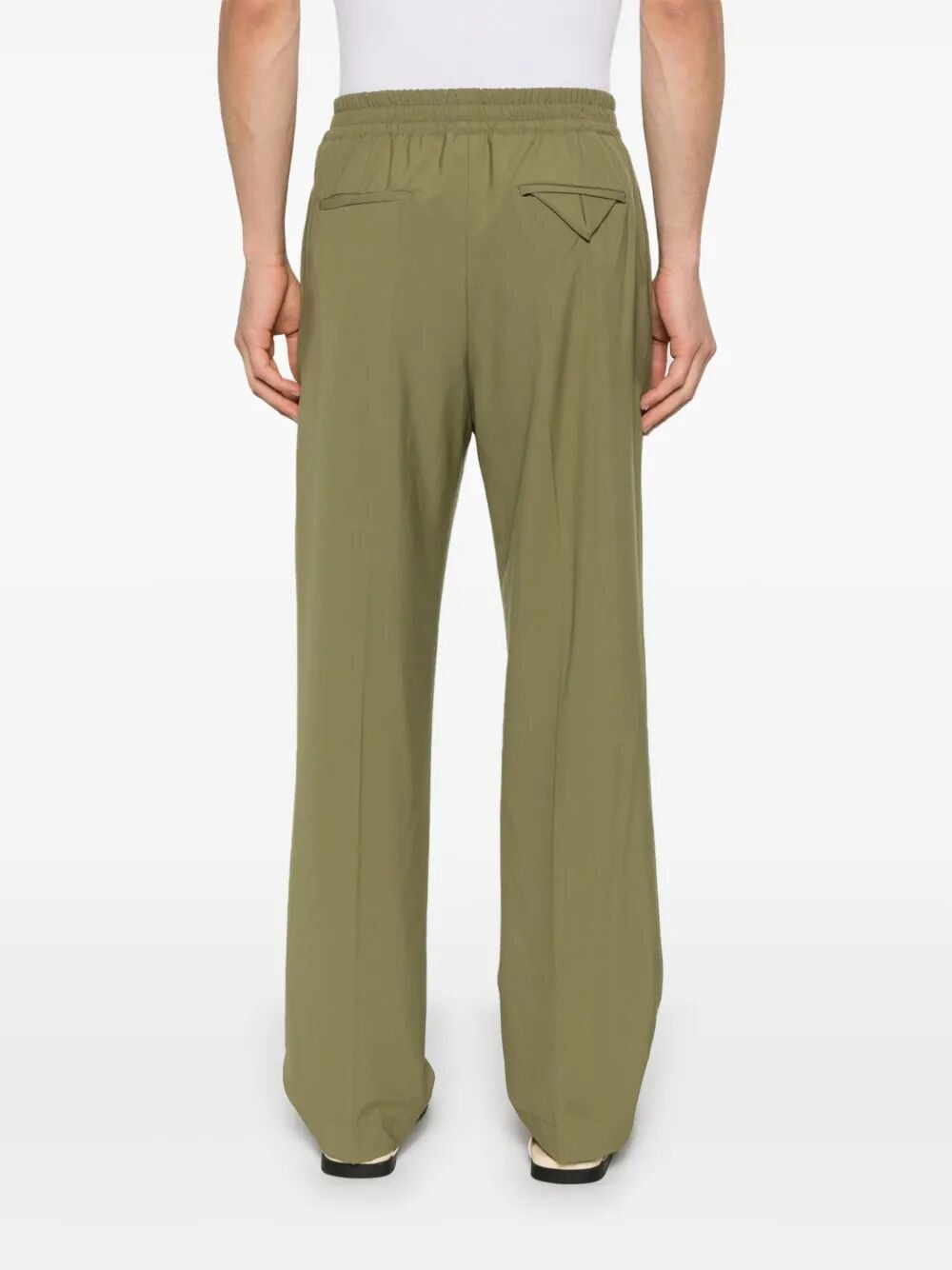 Bottega Veneta Elastic Waist Casual Pants In Green