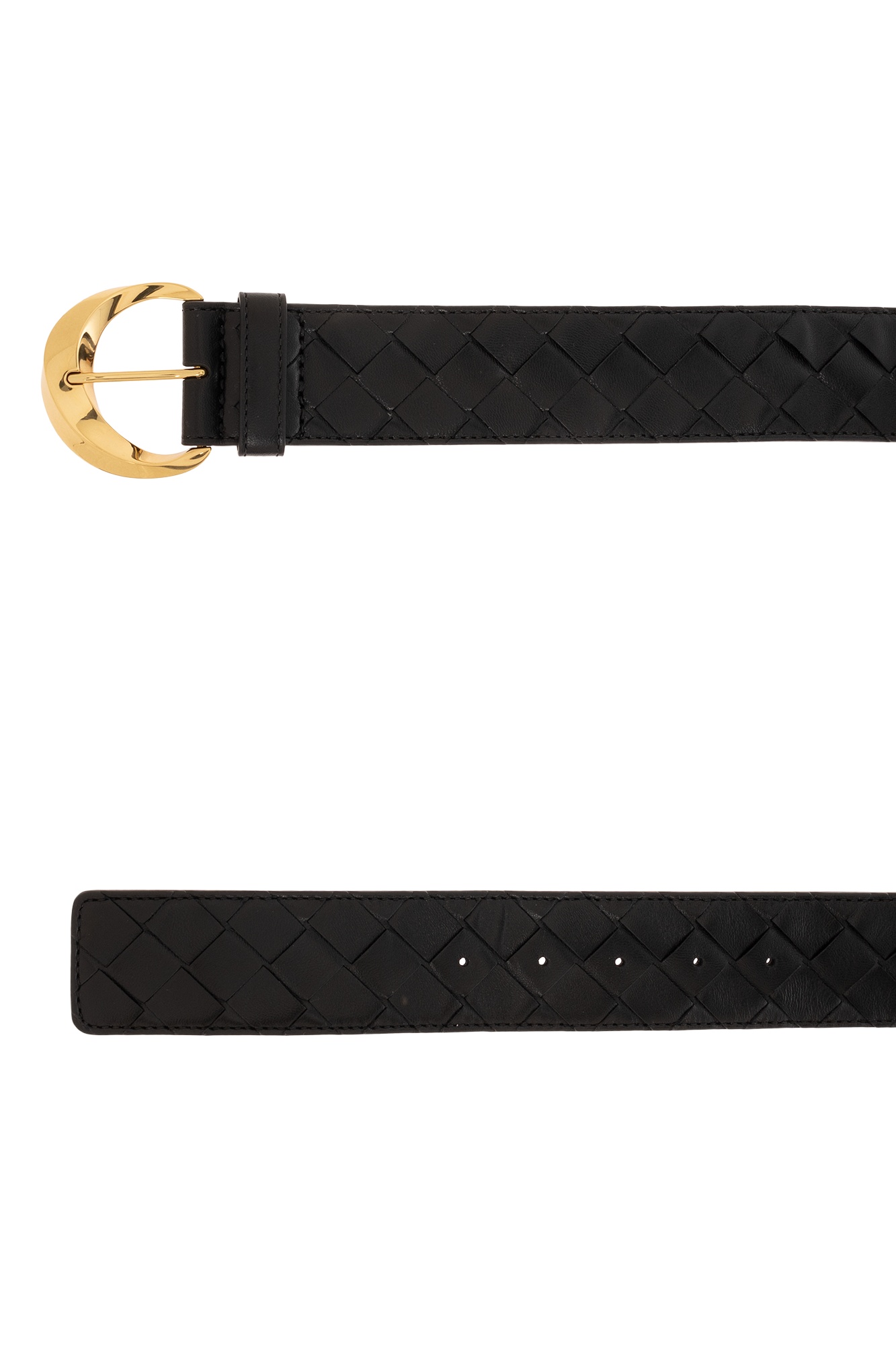 Shop Bottega Veneta Essential Twist Belt In Black