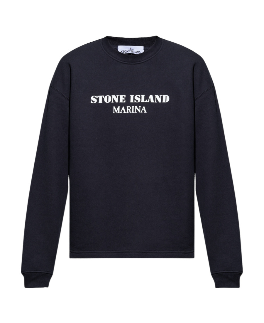 Stone Island Navy Bonded Sweatshirt In Blue