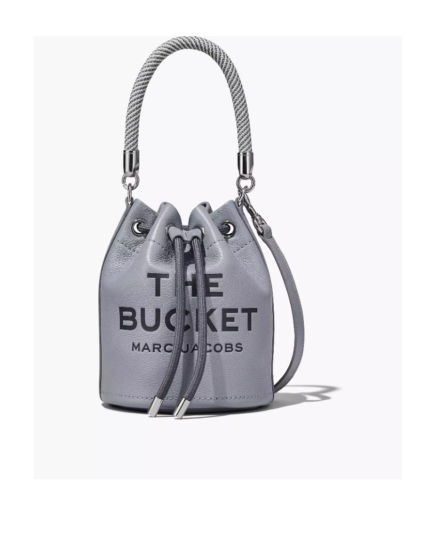 Marc Jacobs The Bucket Bag In Grained Leather In Gray