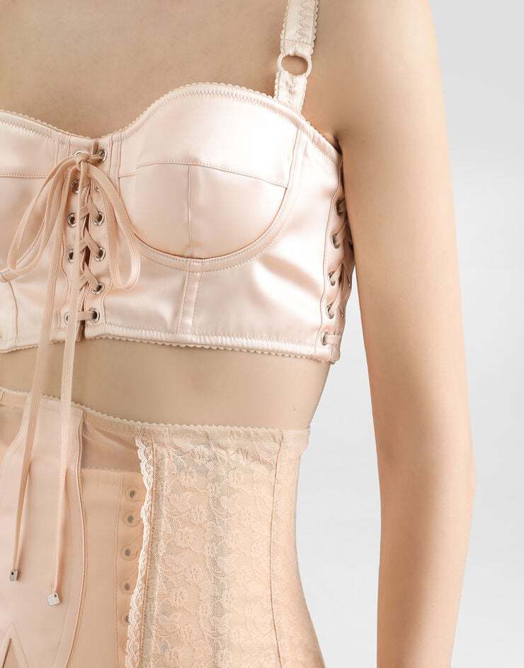 Dolce & Gabbana Lace-up Satin Corset