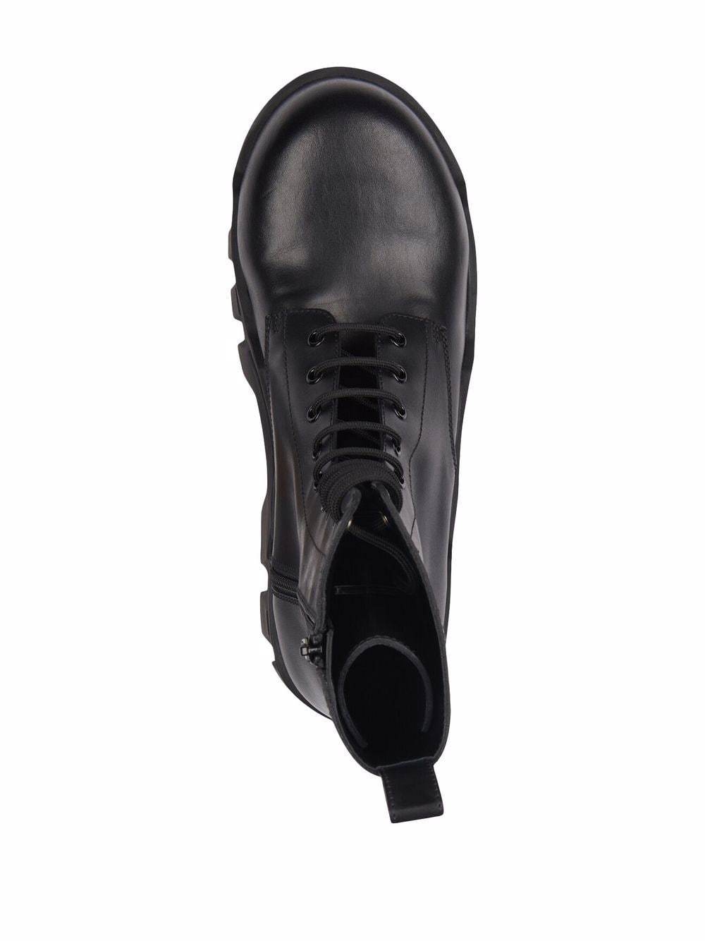 Balenciaga Bulldozer Lace-up Boots In Black