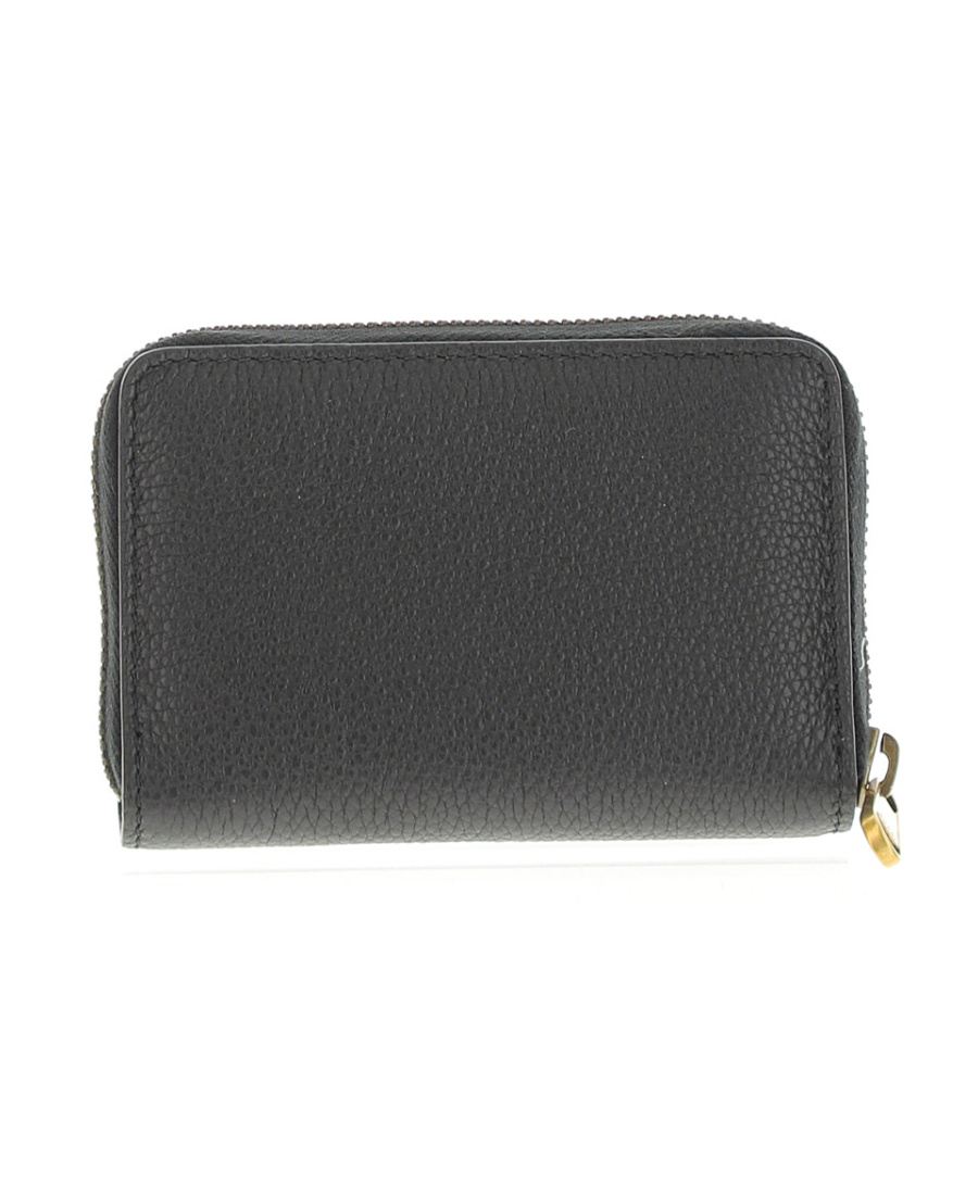 Gucci Print Leather Card Case In Black