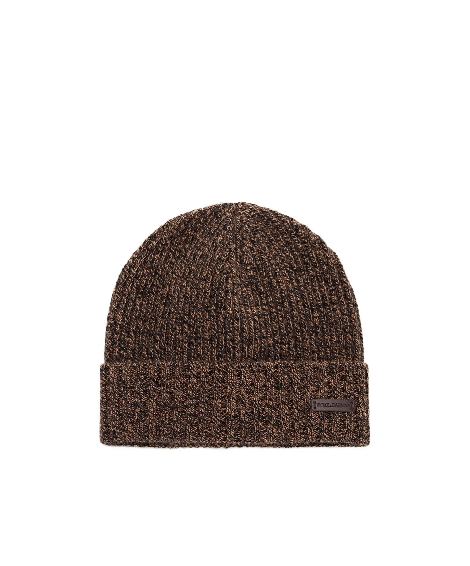Dolce & Gabbana Logo-patch Ribbed-knit Beanie In Black