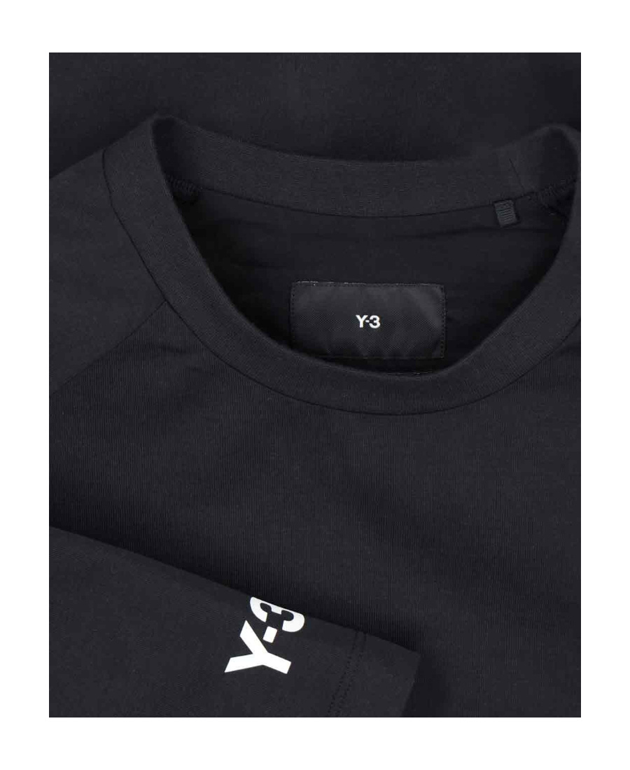 Y-3 3-stripes Cotton-blend Jersey T-shirt In Black