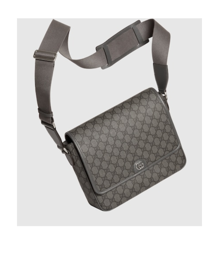 Gucci Ophidia Gg Supreme Canvas Messenger Bag In Black