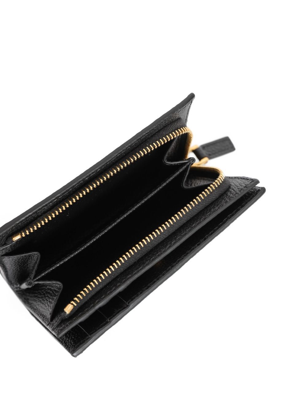 Valentino Zip-fastening Logo-plaque Wallet In Black