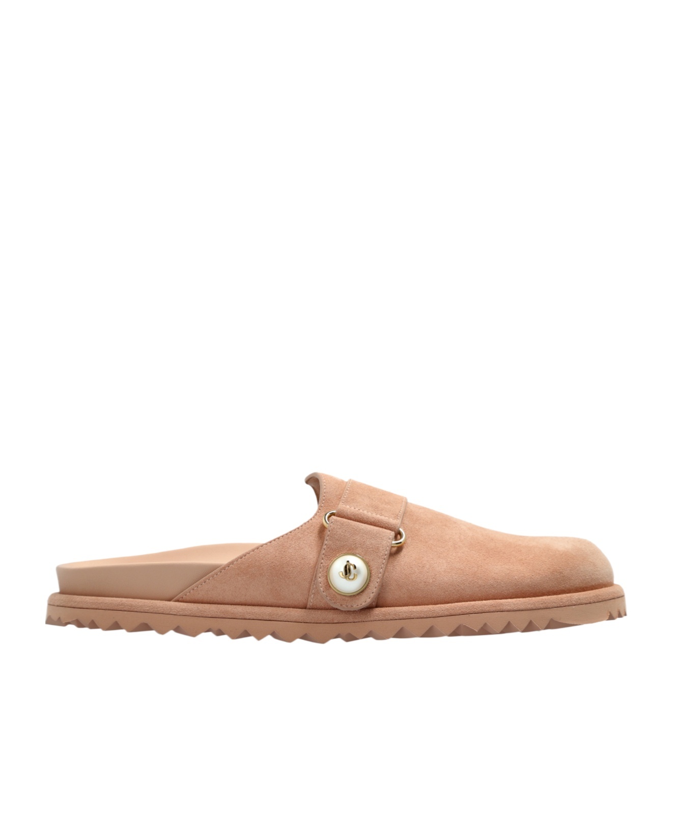 Jimmy Choo Fayence Suede Flat Mules In Brown