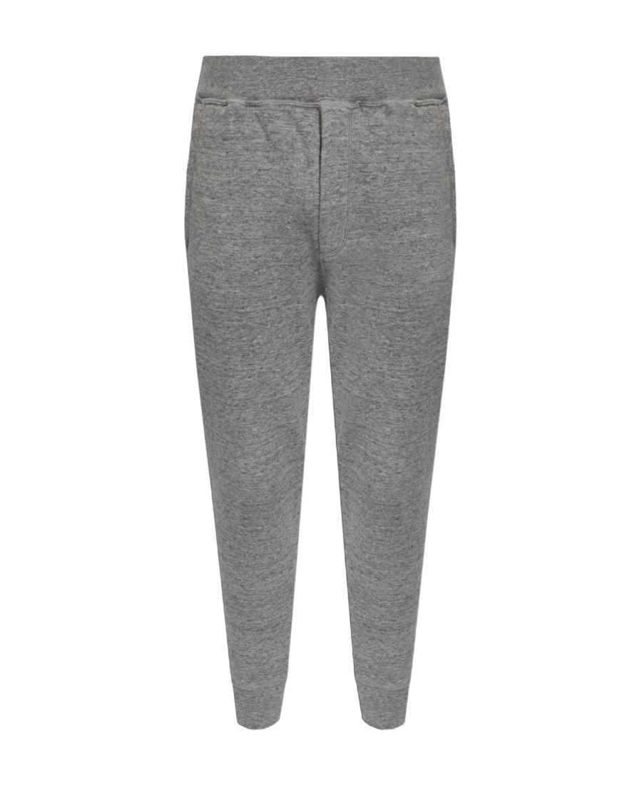 Dsquared2 Logo-print Cotton Track Pants In Gray