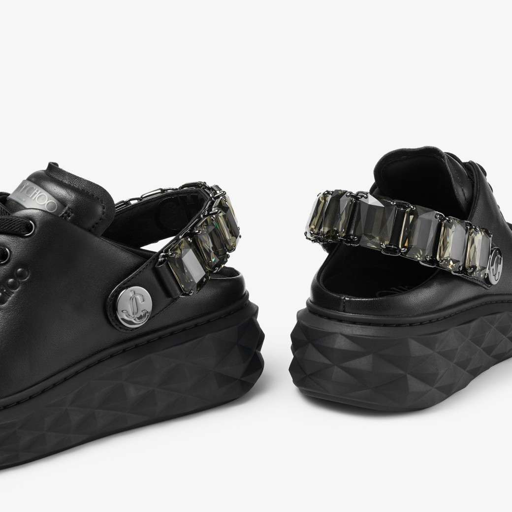 Shop Jimmy Choo Round-headed Flat Sandals In Black