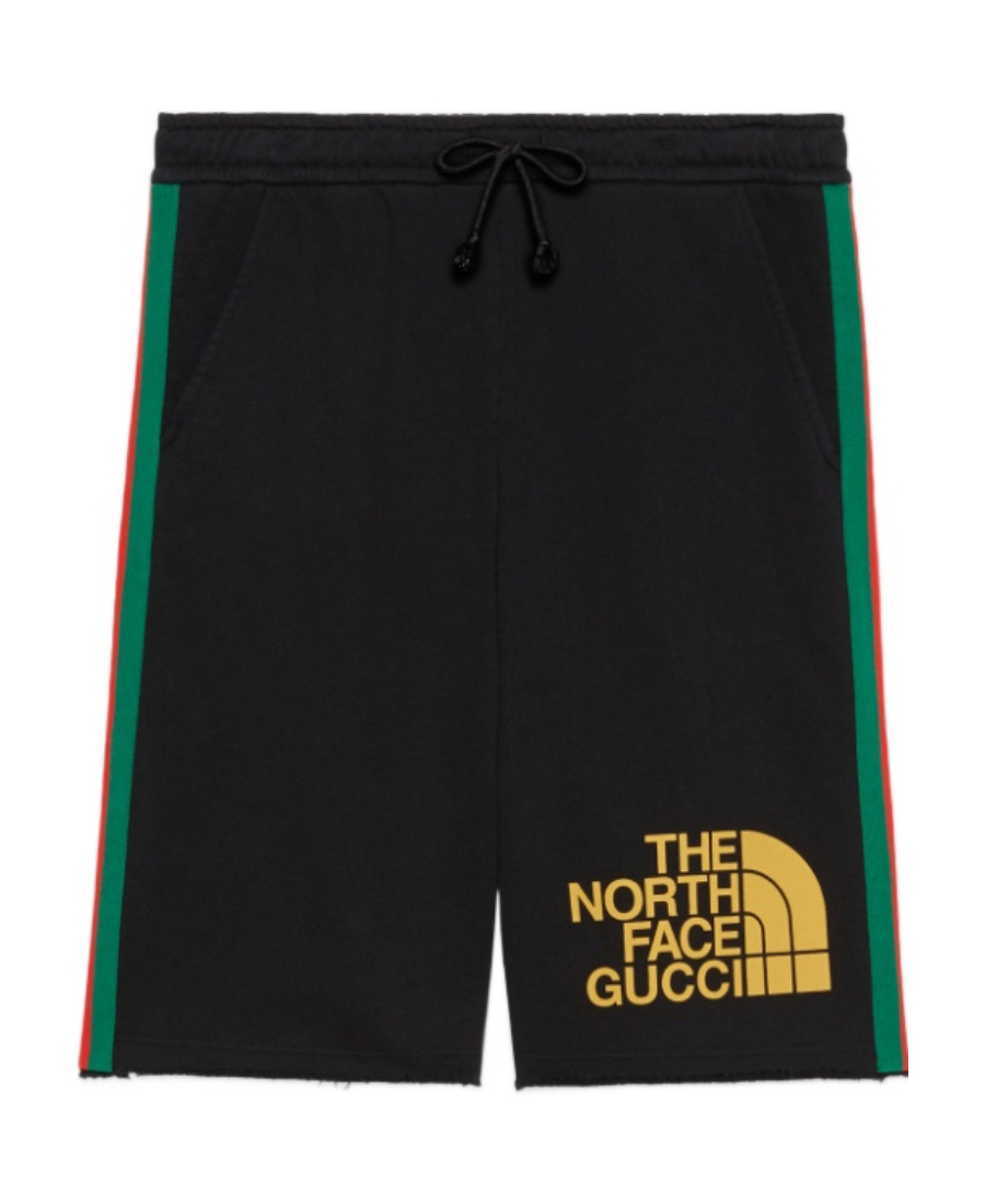 GUCCI THE NORTH FACE X GUCCI JOINT SERIES RIBBON PRINTED COTTON SHORTS