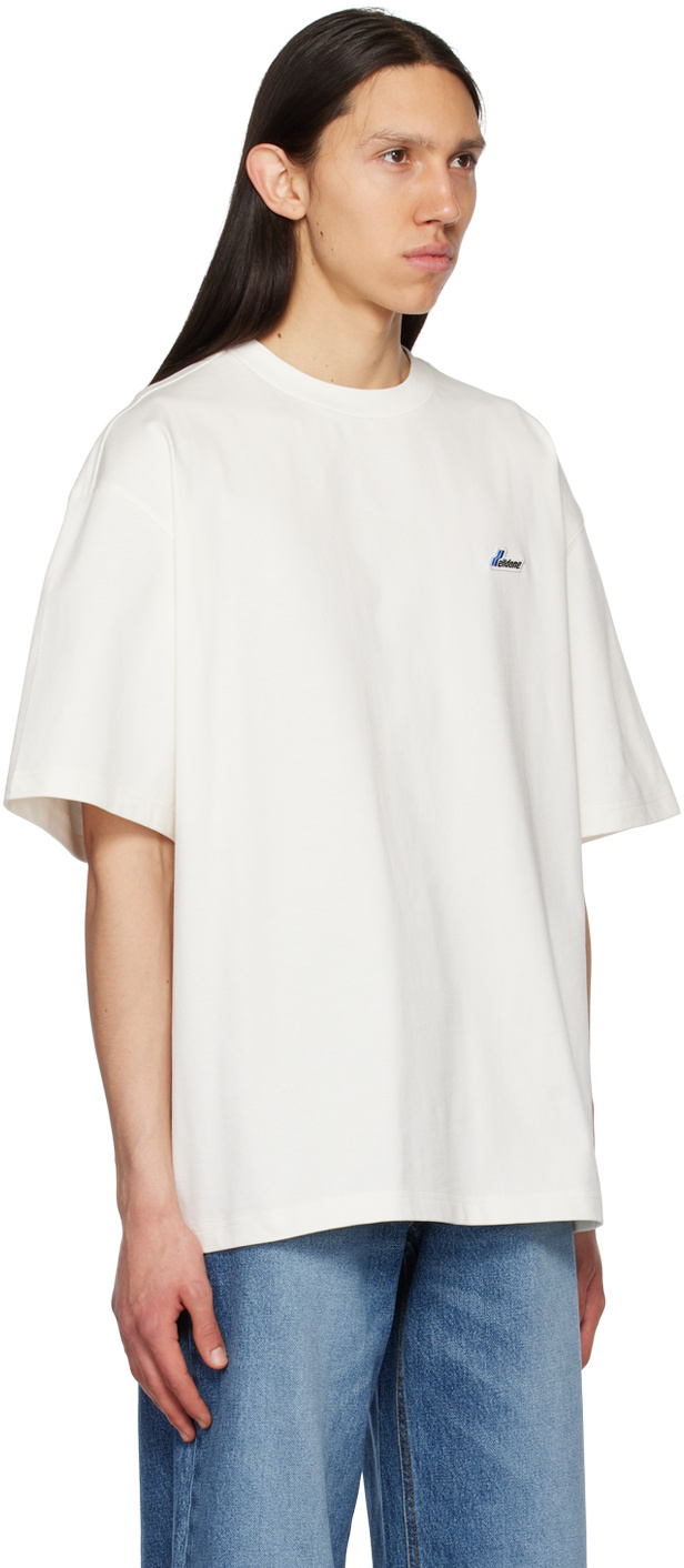 We11 Done Off-white Embroidered T-shirt In White