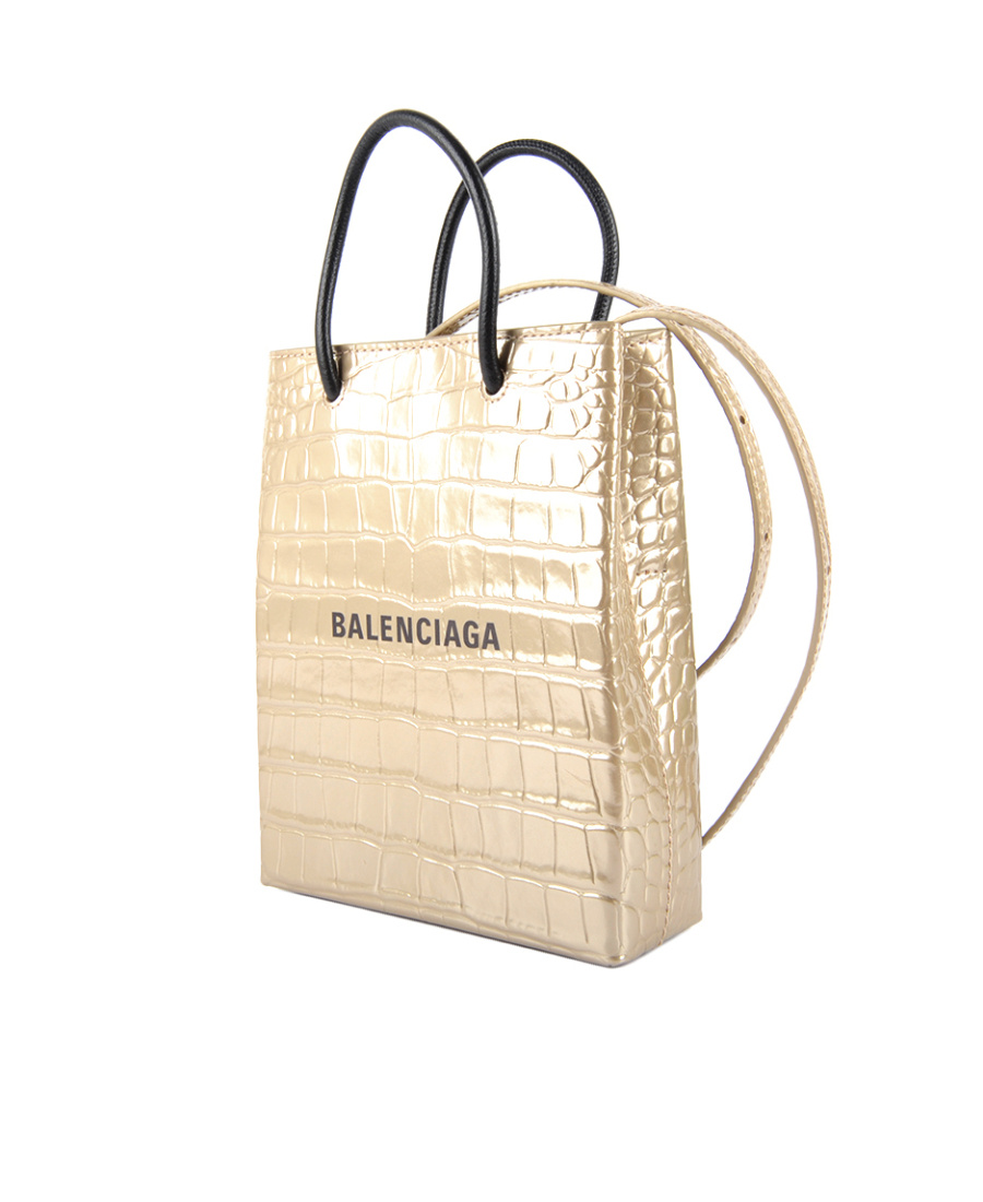 Balenciaga Logo-print Leather Tote Bag In Nude
