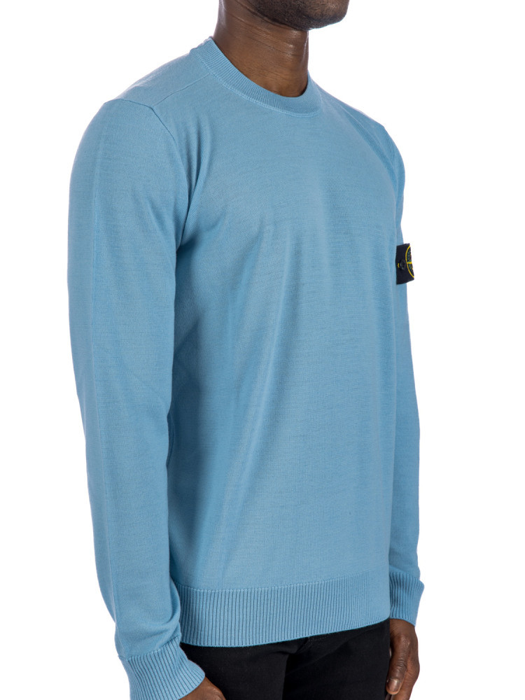Stone Island Compass-motif Wool Sweatshirt In Blue