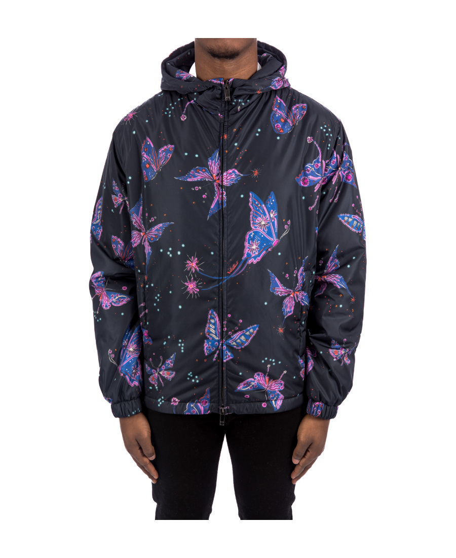Valentino Printed Jacket In Black