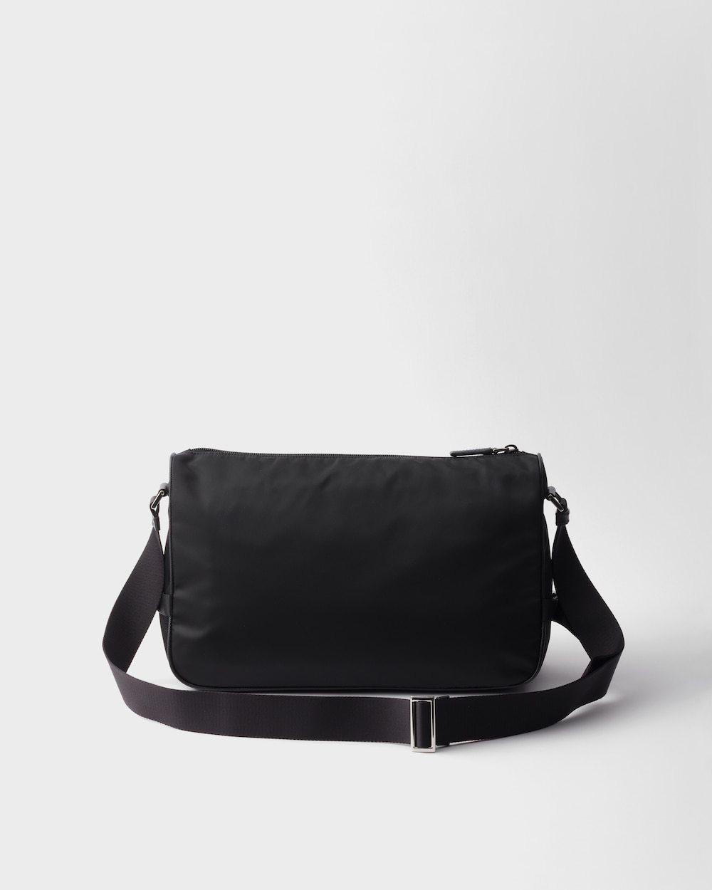 Prada Large Re-nylon And Saffiano Leather Shoulder Bag In Black
