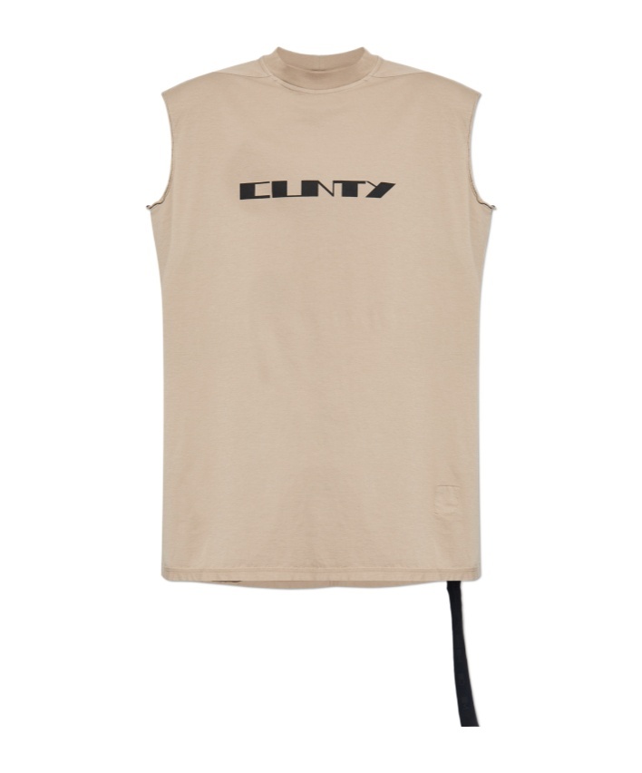 Rick Owens Drkshdw Graphic-print Sleeveless Tank Top In Neutral