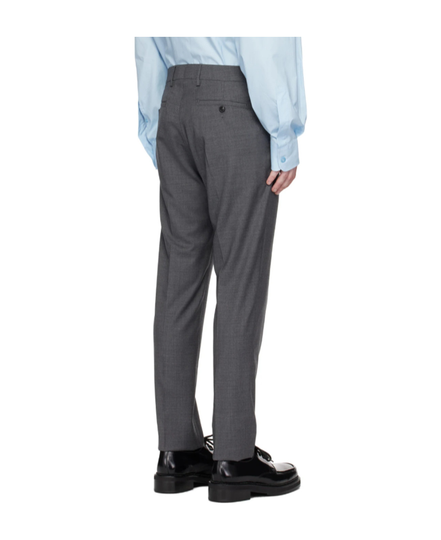 Ami Alexandre Mattiussi Straight-leg Logo Logo Casual Pants In Black