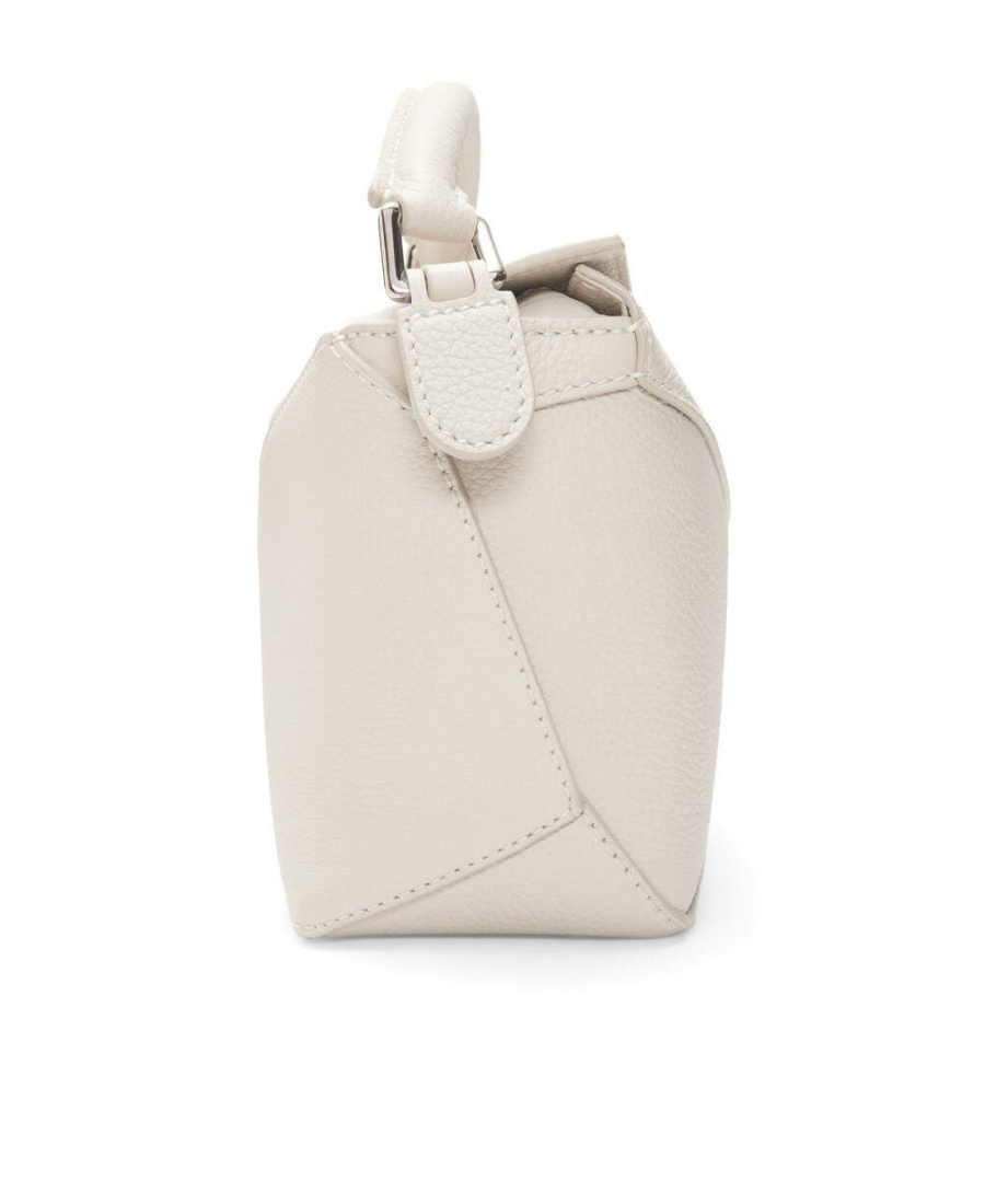 Loewe Mini Puzzle Shoulder Bag In White