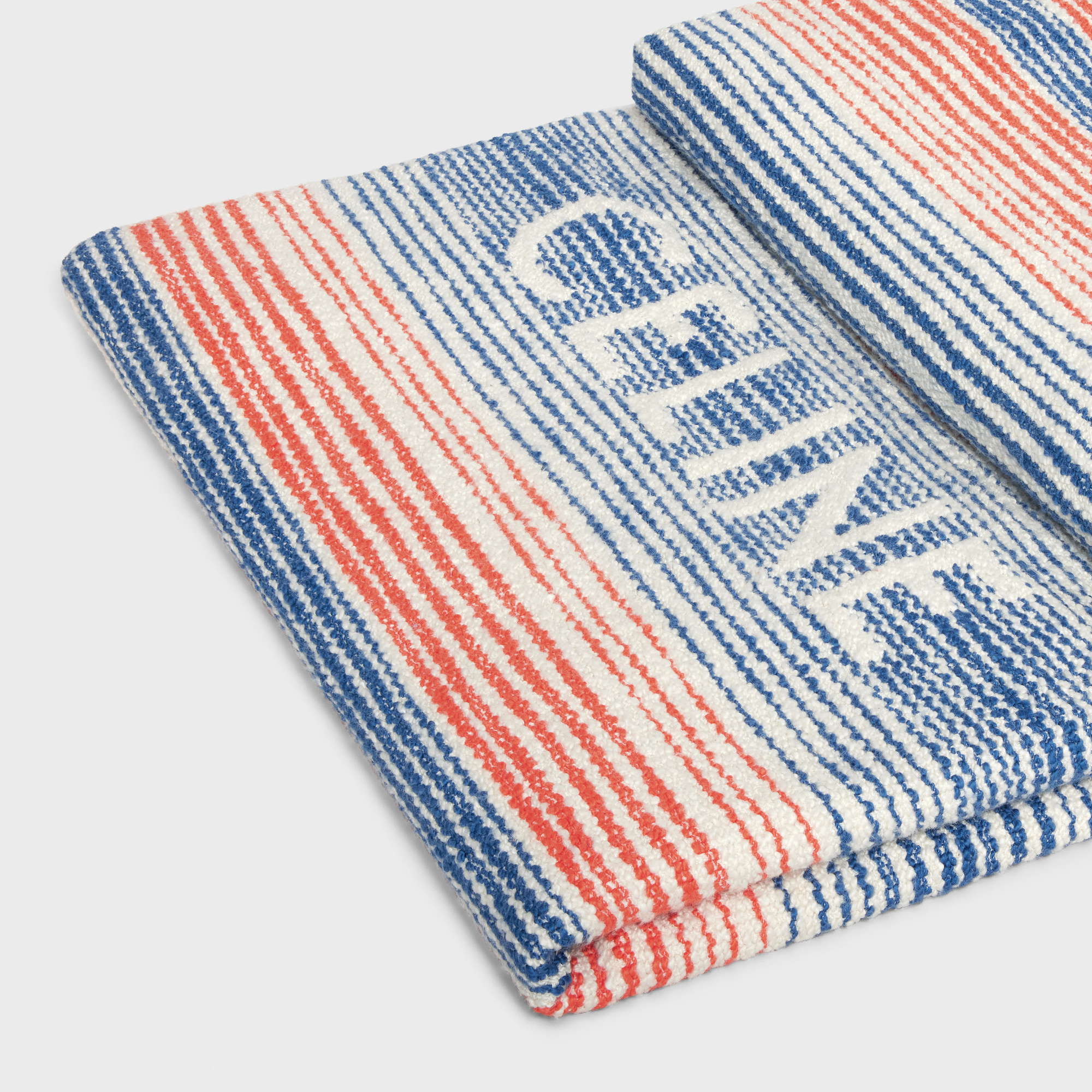 Celine Logo Beach Towel In Multicolor