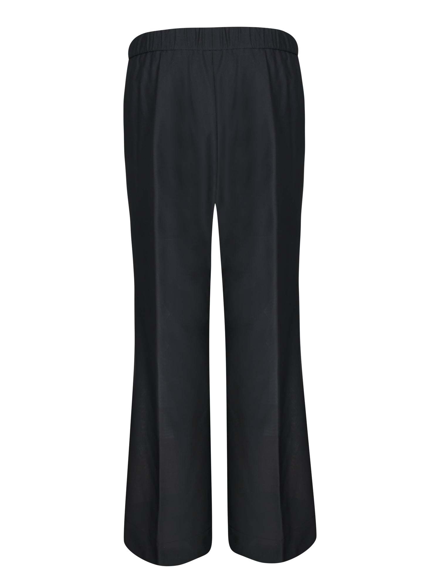 Herno Fine Mesh Black Trousers In Black