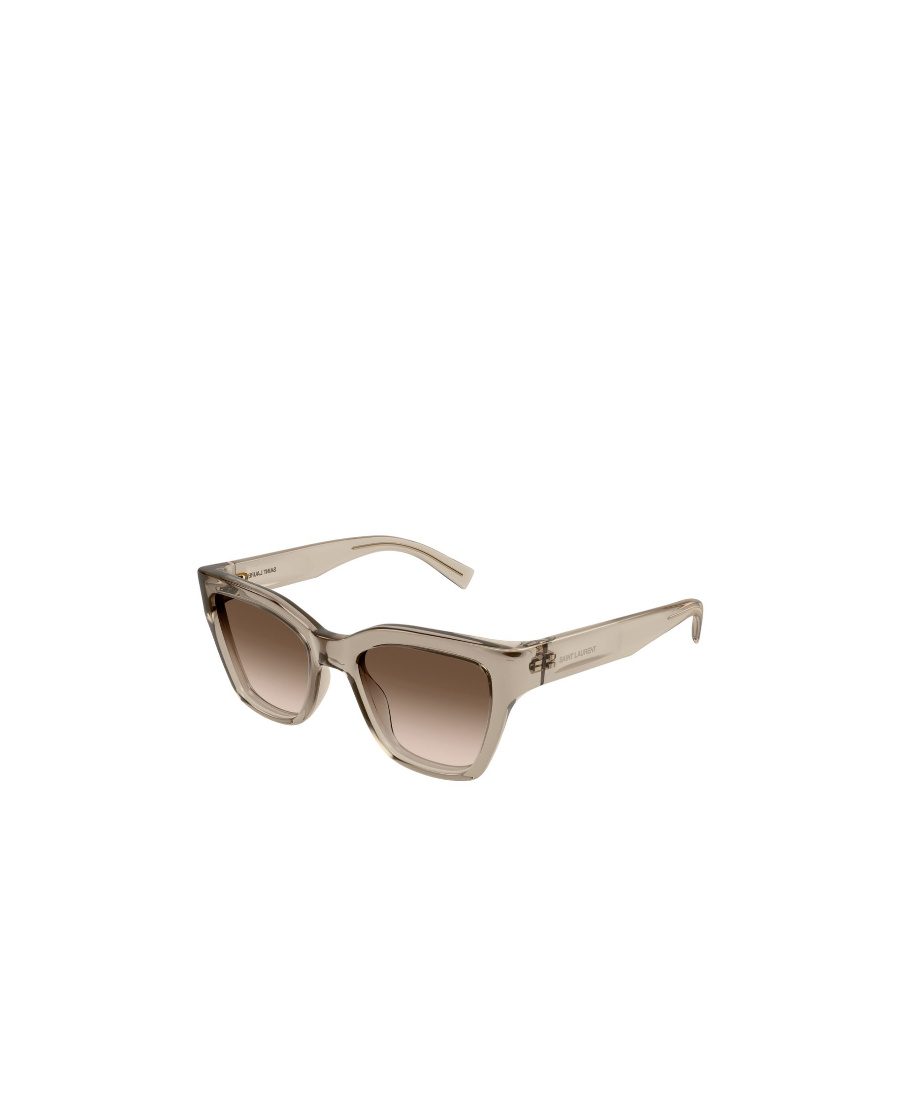 Saint Laurent Gradient Square-frame Sunglasses In Brown