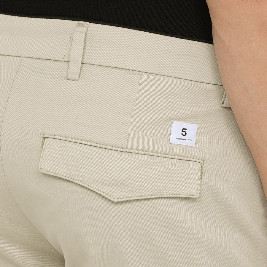Department Five Regular Stucco-coloured Cotton Trousers In Nude