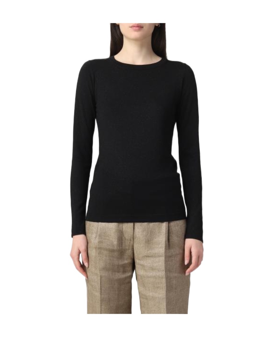 Brunello Cucinelli Cashmere-silk-blend Sweater In Black
