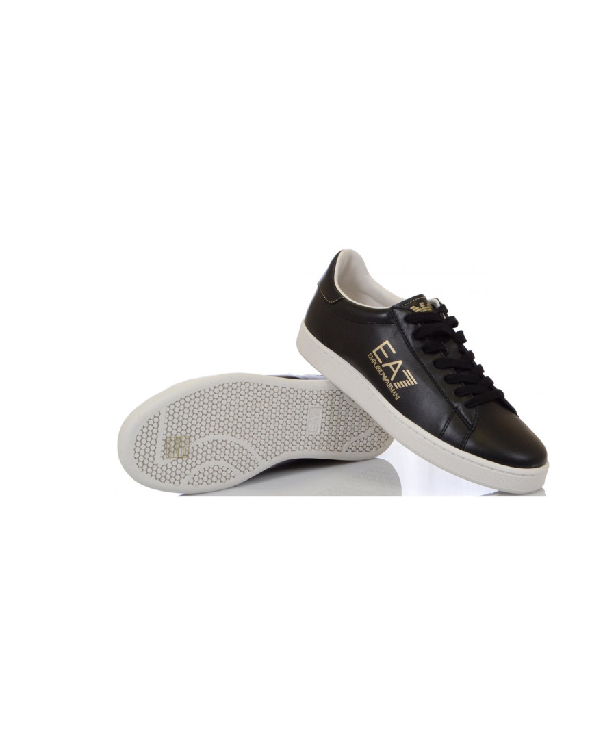 Ea7 Logo Printed Leisure Sports Shoes In Black