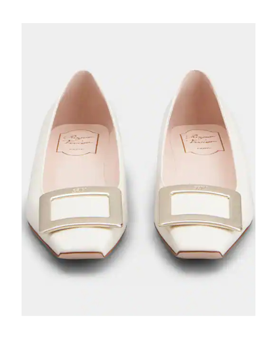 Roger Vivier Belle Vivier Ballet Flats In Nude