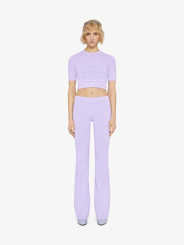 Givenchy Cropped Sweater In 4g Jacquard In Blue