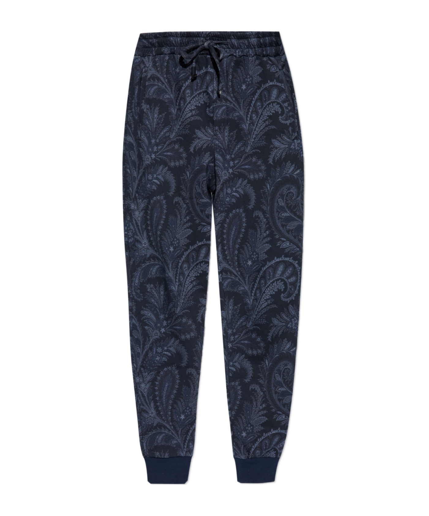 Etro Paisley-print Drawstring Sweatpants In Blue