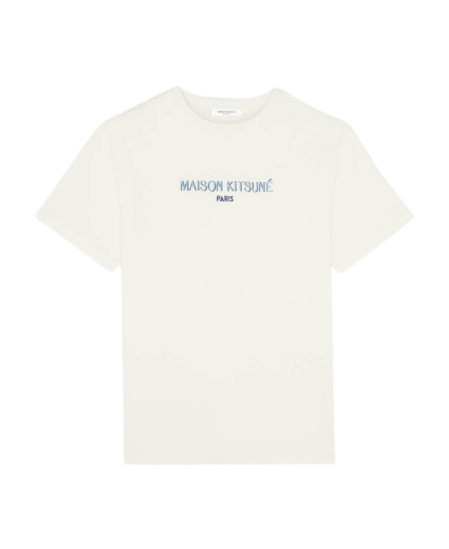 Maison Kitsuné Logo-print Cotton T-shirt In White