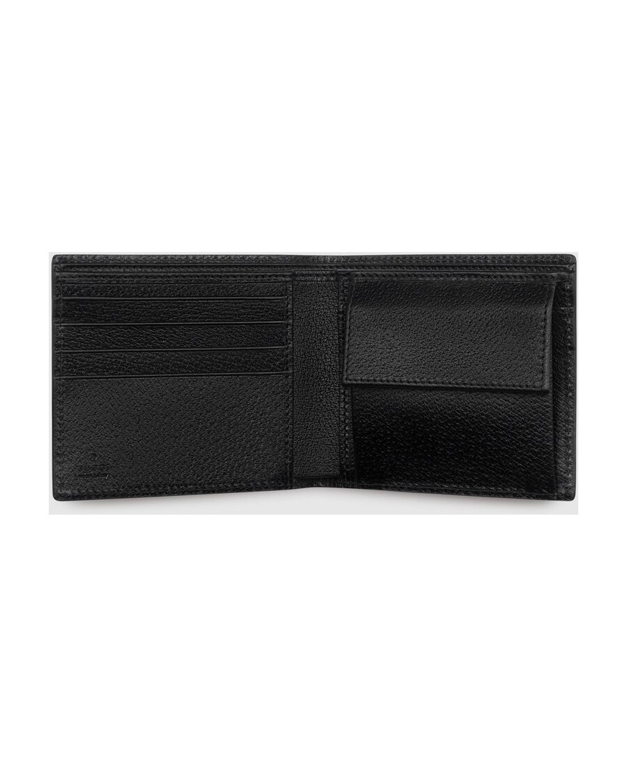 Shop Gucci Gg Marmont Leather Coin Wallet In Black