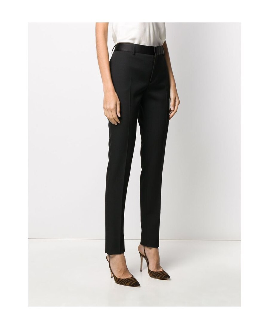 Saint Laurent Slim-fit Tailored Trousers In Black