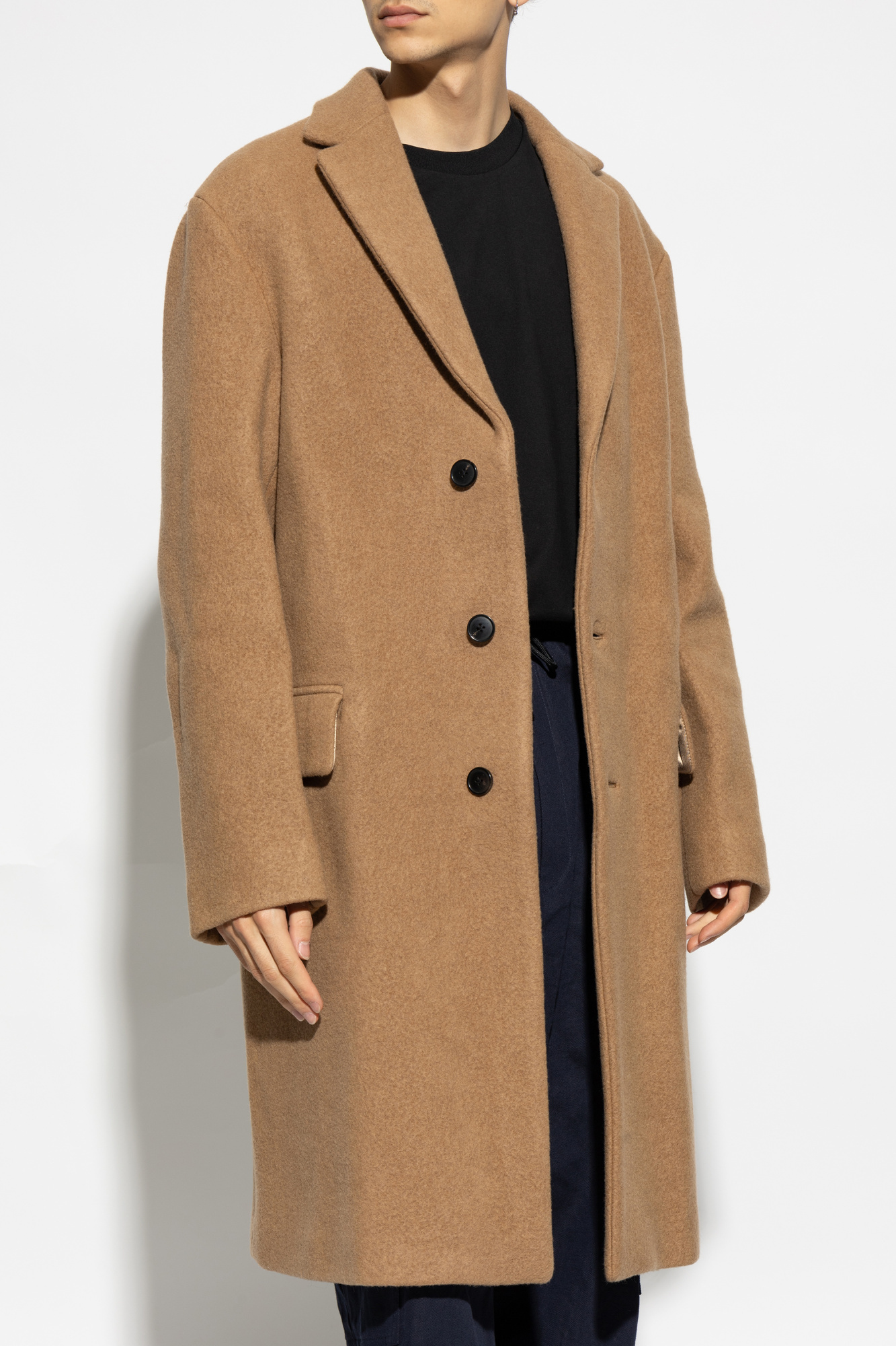Dries Van Noten Single-breasted Coat In Brown