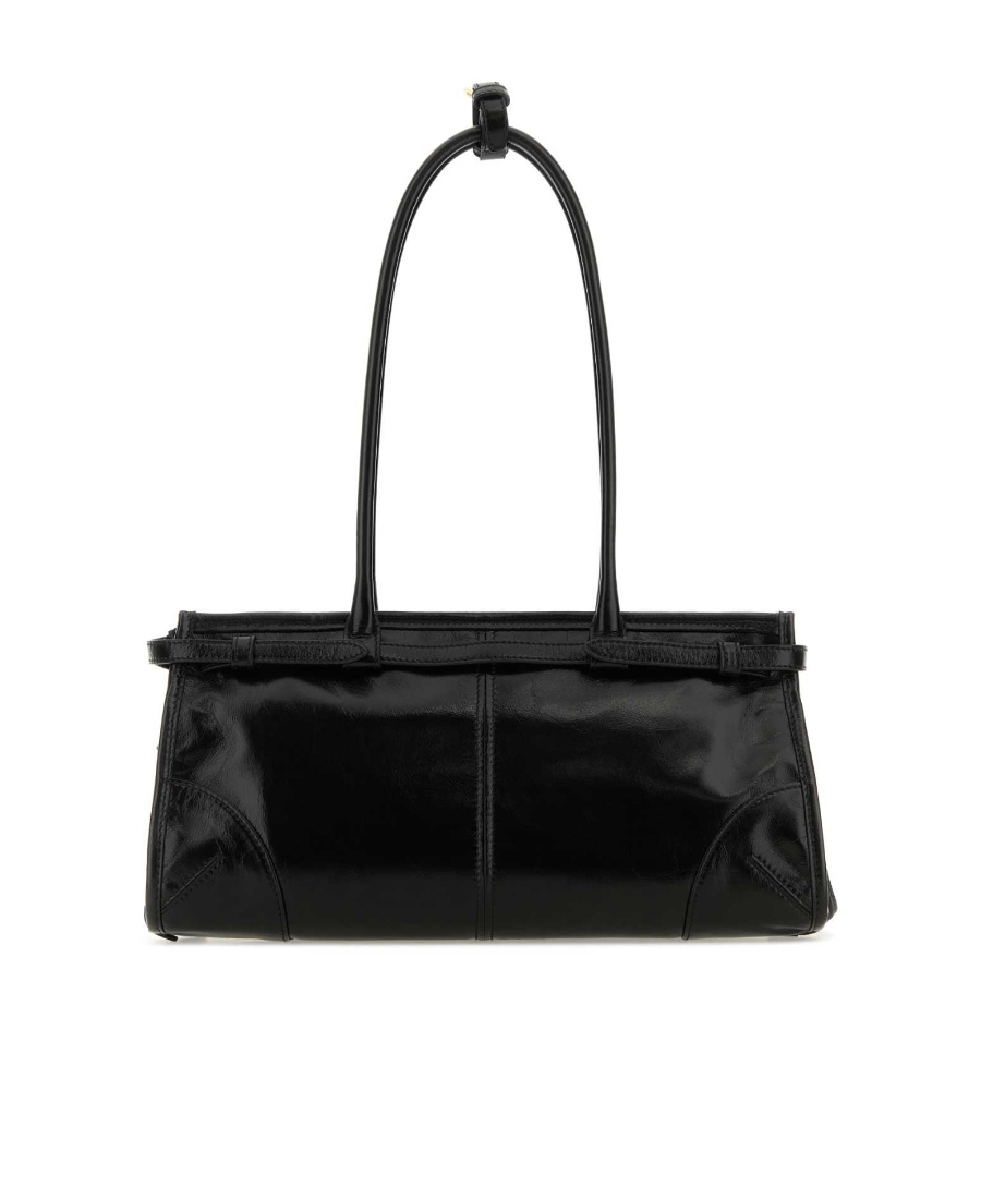 Prada Triangle-logo Tote Bag In Black