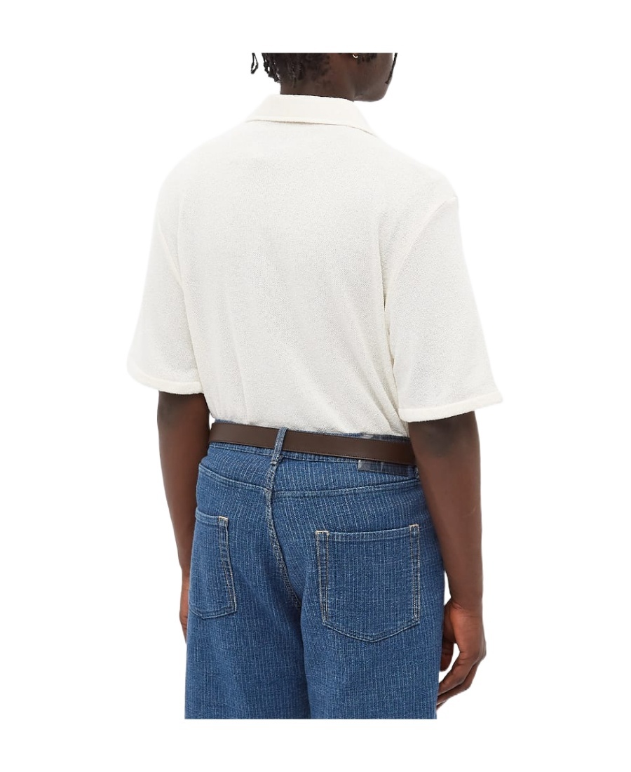 Our Legacy Textured-finish Short-sleeved Box Shirt In White