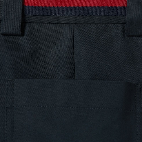 Gucci Double Cotton Twill Short With Web In Black