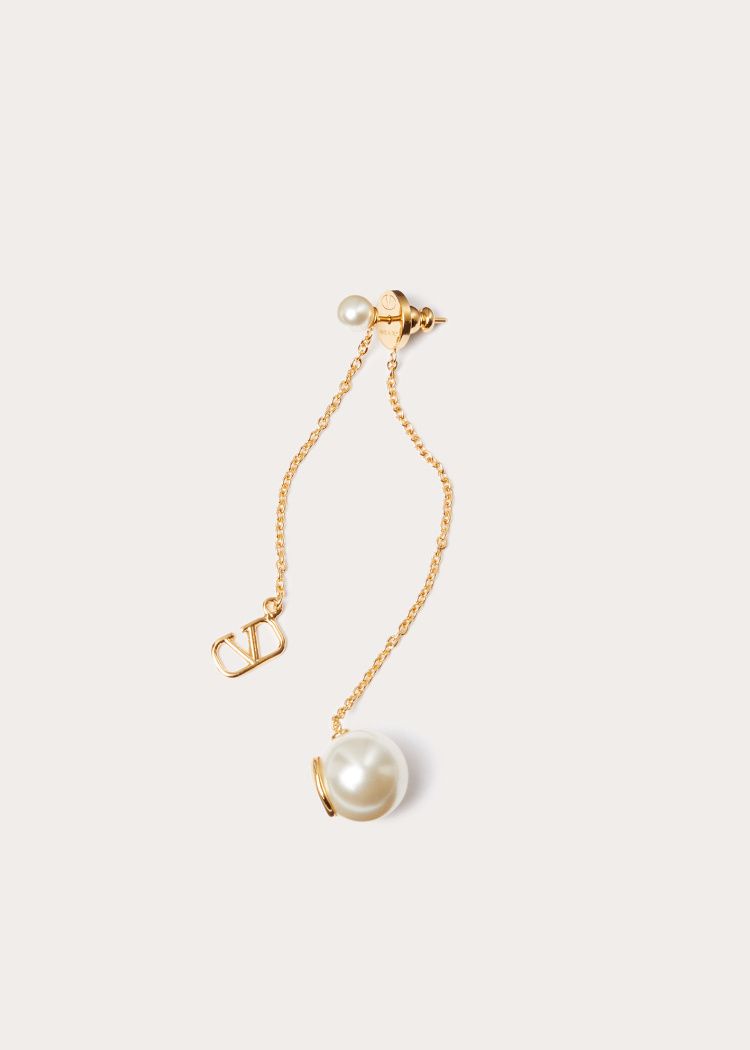 Valentino Vlogo Signature Swarovski Earrings In Yellow