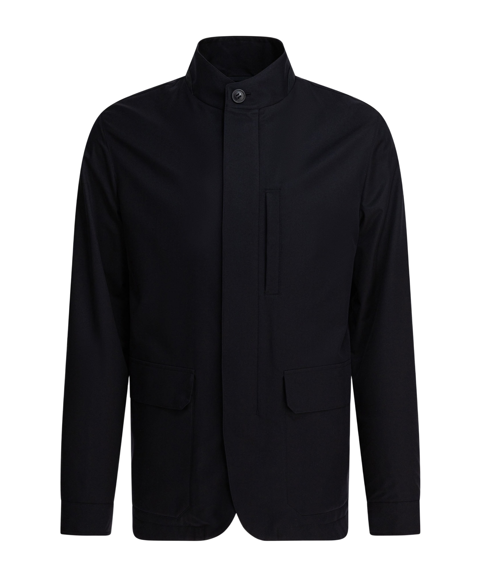 Zegna Long Sleeve Casual Jacket In Black
