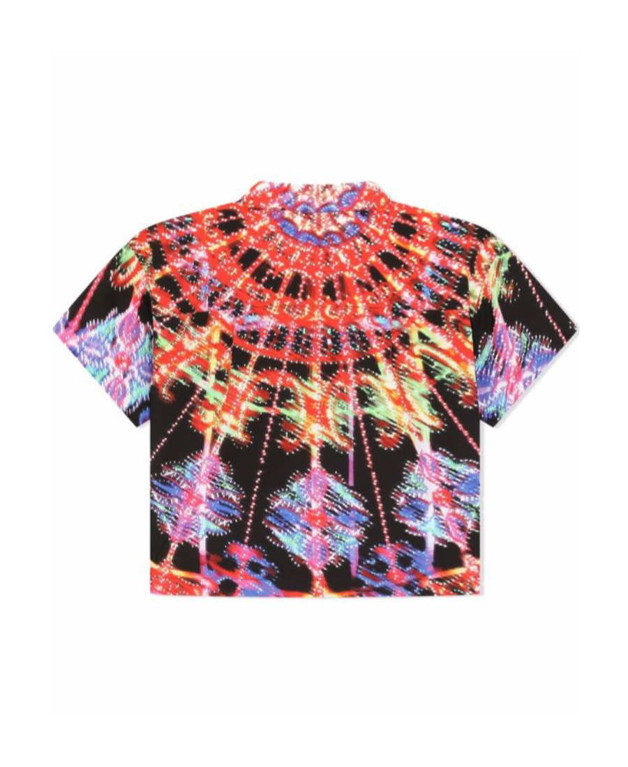 Dolce & Gabbana Luminarie Camp Collar Graphic-print Shirt In Multicolor