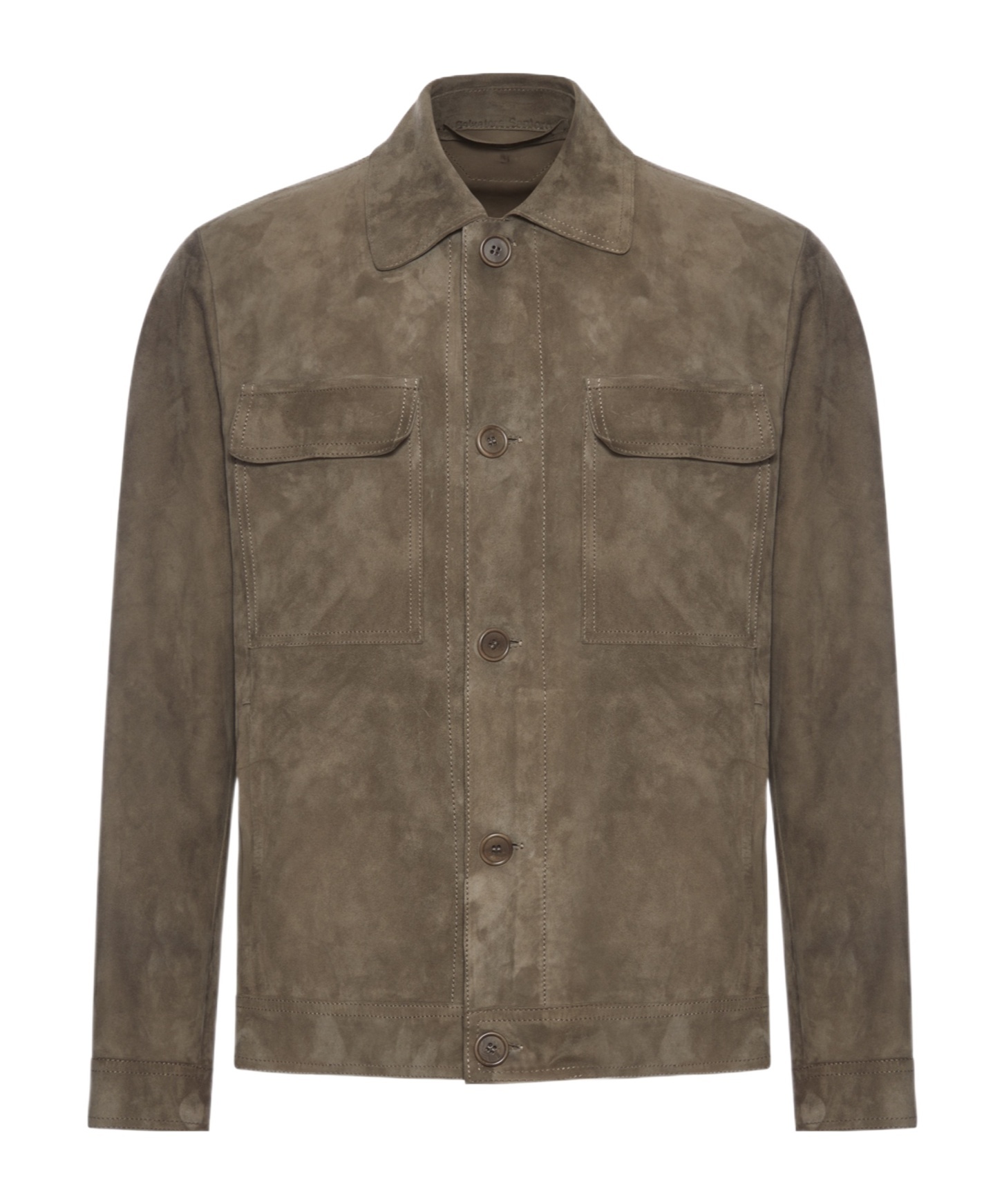 Salvatore Santoro Suede Button-up Jacket In Brown