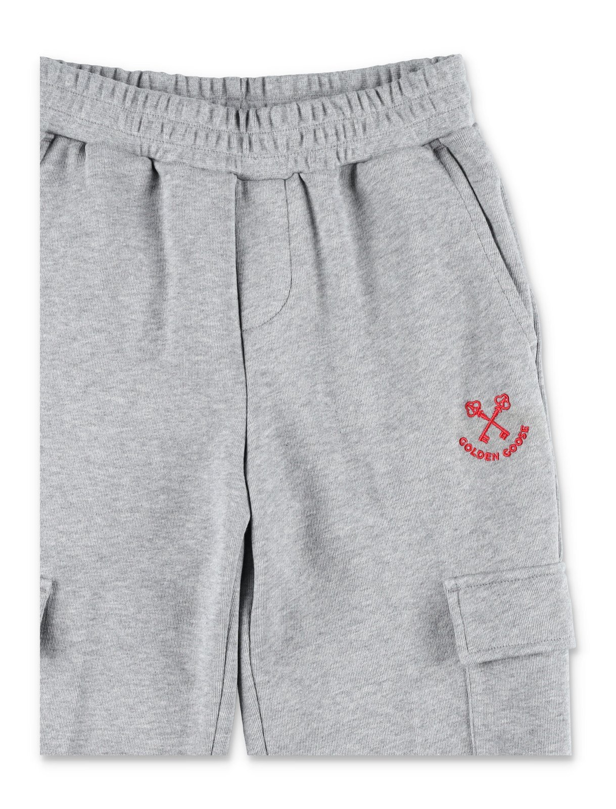 Golden Goose Logo-print Track Pants In Gray