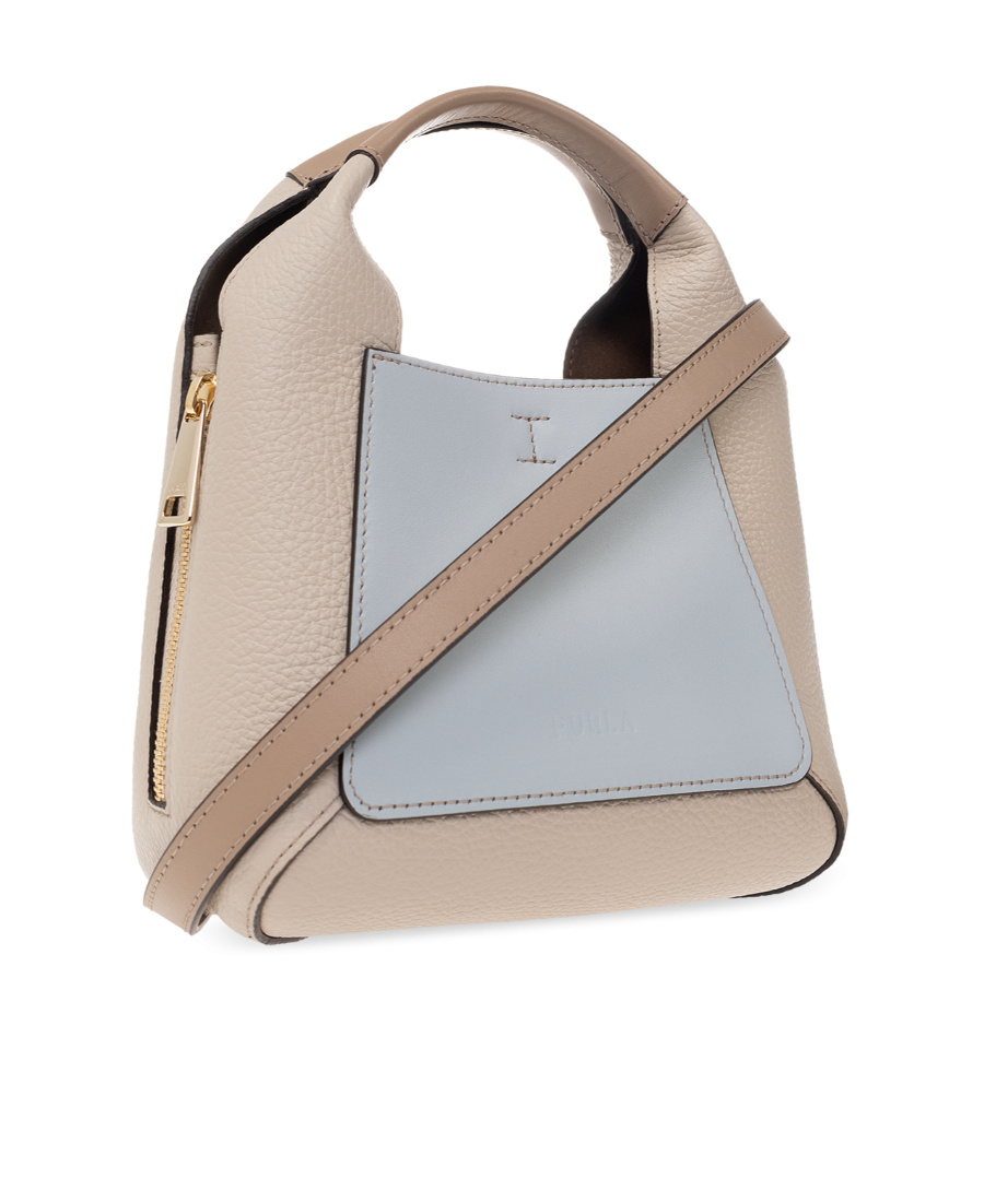 Furla Logo Shoulder Bag In Nude