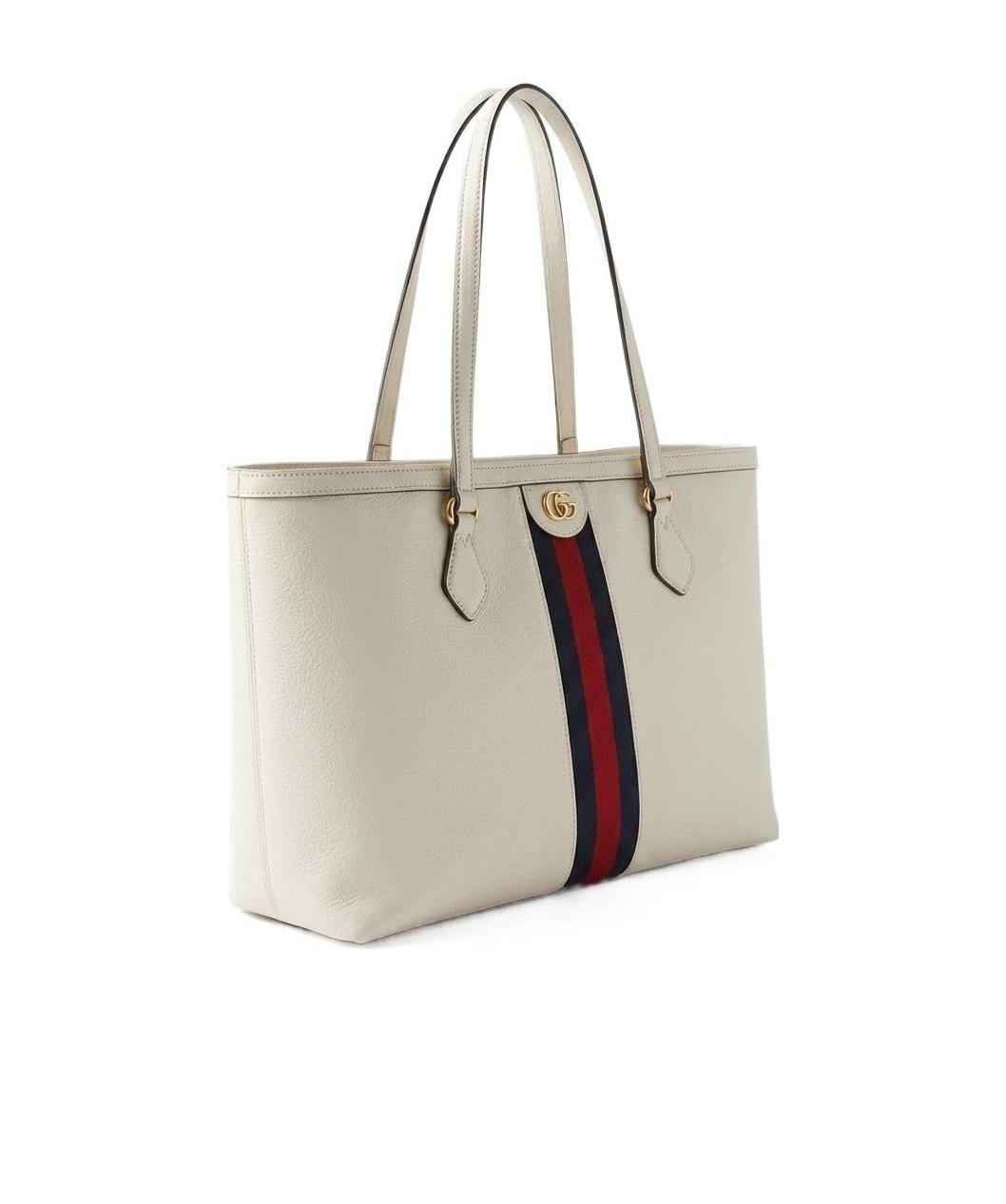 Gucci Double Handle Tote Bag In White