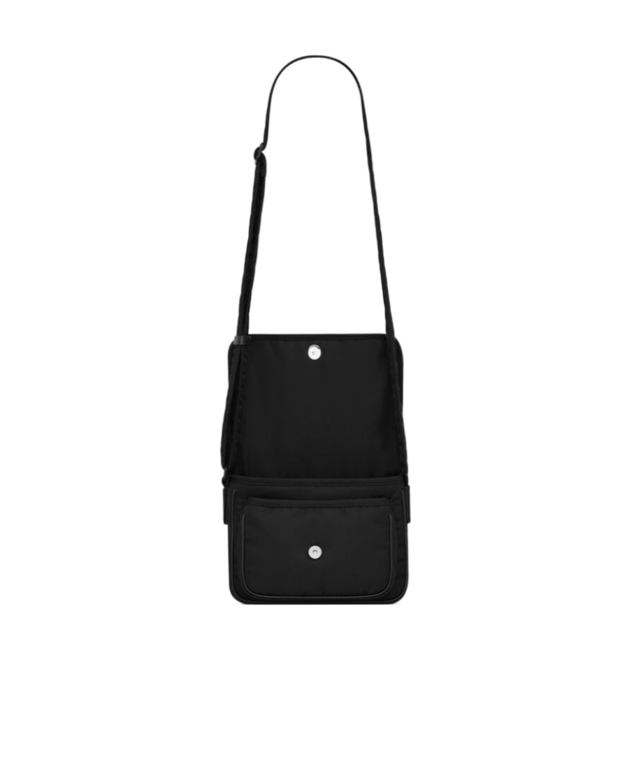 Saint Laurent Men's Niki Nylon Messenger Small Bag In Black