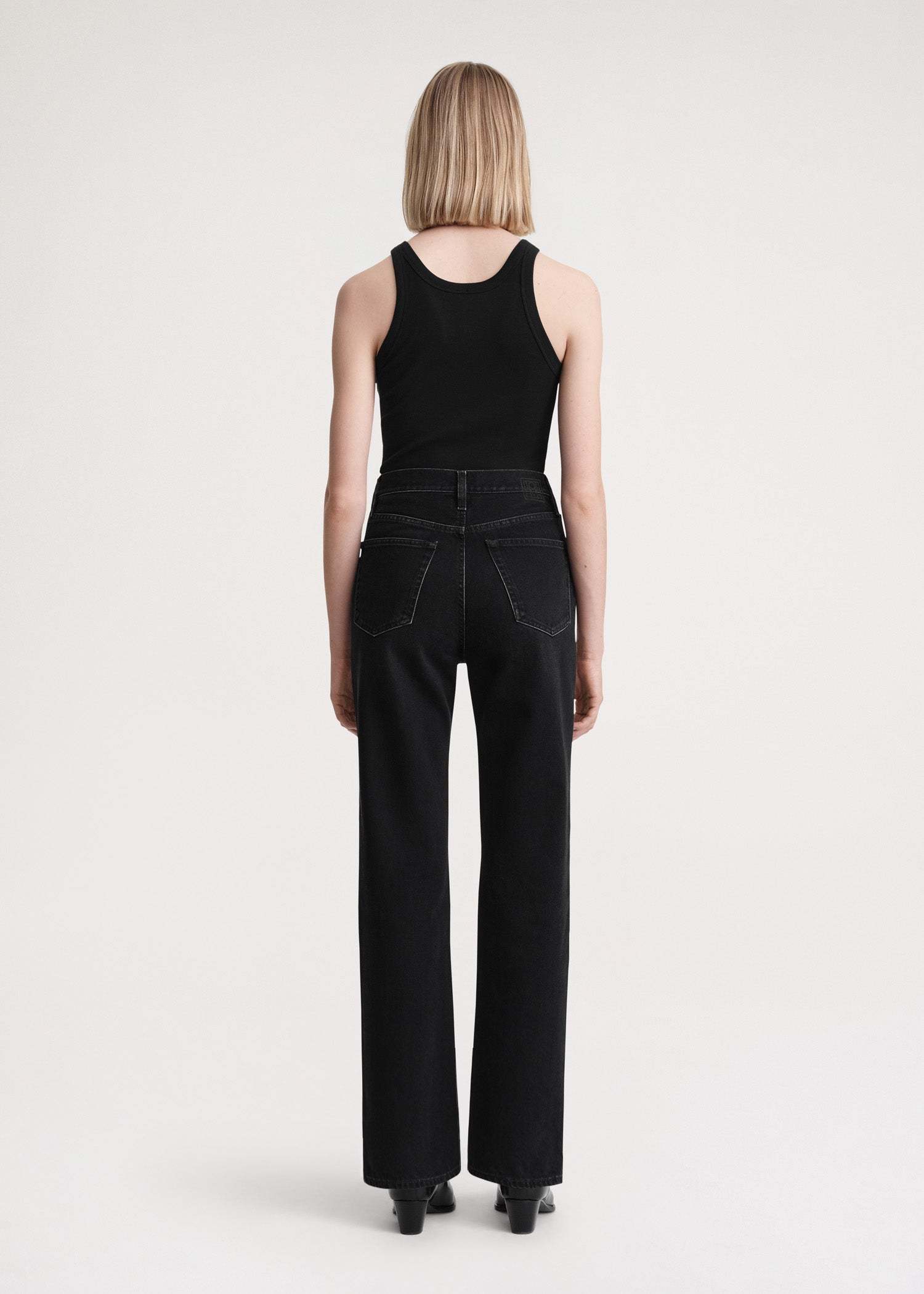 Totême High-rise Straight-leg Jeans In Black