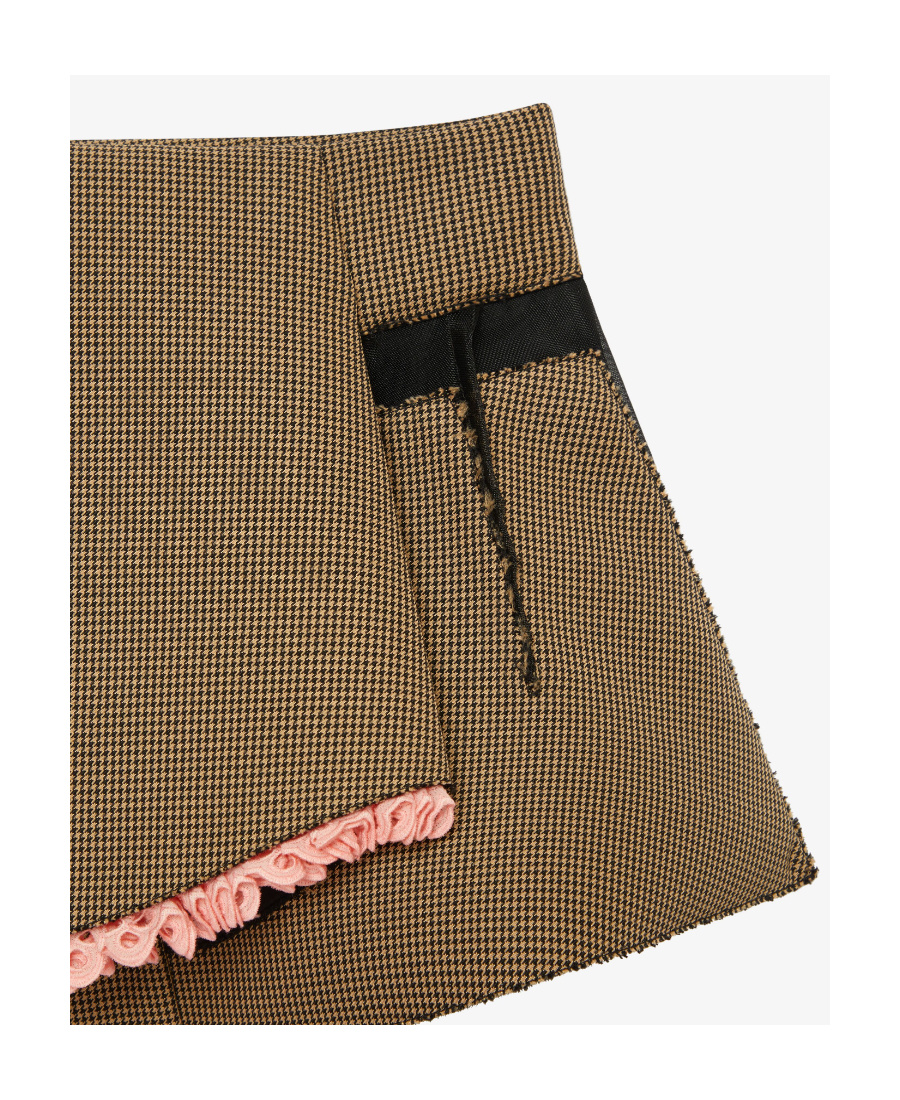 Givenchy Apron Effect Pleated Detail Shorts In Brown